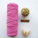 Хлопковый шнур, 4 мм, розовый