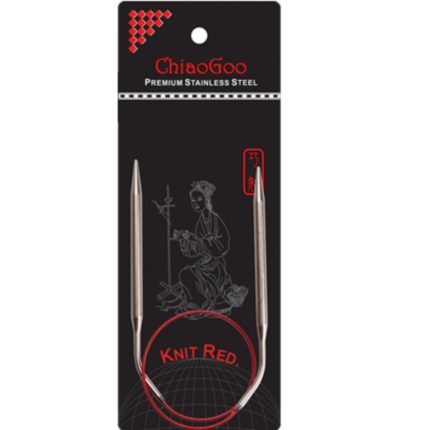 Спицы круговые RED  (изогнутое соединение) ChiaoGoo  40 см, 4,5 мм