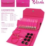 Набор спиц Lykke, цвет Fuchsia Blush, 12 пар спиц, в чехле из искусственной кожи