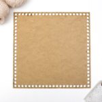 Квадратное донышко 25x25 см, дерево