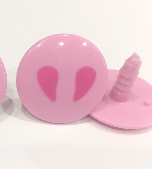 nose15 Пятачок, нос для игрушки 25 мм, розовый с темно-розовым — изображение 1