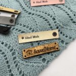 Бирка из экокожи, Hand Made, золотистая
