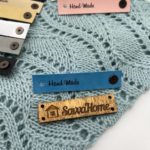 Бирка из экокожи, Hand Made, голубая