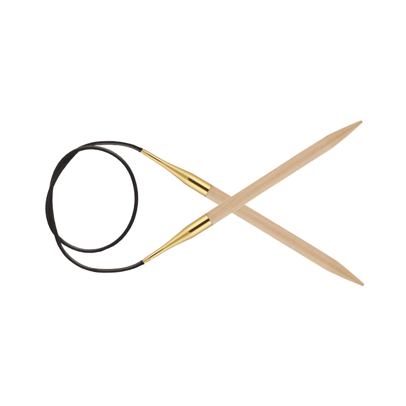 Basix-Birch-Circular KnitPro Спицы круговые укороченные "Basix Birch" 8мм/40см — изображение 1