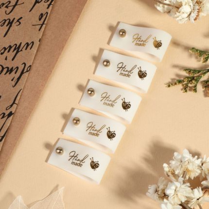 Набор бирок с кнопкой "Hand made", 10 шт