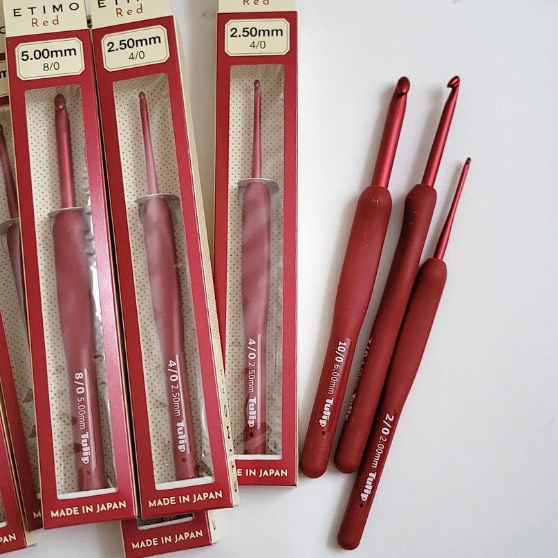 etimo red Крючок для вязания с ручкой Etimo Red Tulip, 1,8 мм — изображение 1
